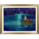 マイケル・ルー「Fishing in moon Lake」ミクストメディア+ミクストメディア+ミクストメディア+オリジナル+オリジナル+オリジナル73.5 × 103.0 cm