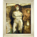 松井ヨシアキ「白いポットのある画室」油彩+油彩+油彩25号