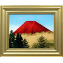 中路融人「赤富士」日本画10号