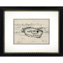 荻須高徳「ノワールムティエ島、レルボーディエール港の古いボート」紙にペン24.5 × 34.5 cm