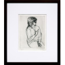 小磯良平「婦人坐像」銅版画