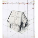 クリスト「『Project for Charles M. Schulz Museum』より Wrapped Snoopy House」リトグラフ+コラージュ