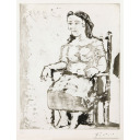パブロ・ピカソ「肘掛椅子の女性」アクアチント+アクアチント