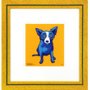 ジョージ・ロドリーゲ「LITTLE BLUE DOG -YELLOW-」シルクスクリーン+シルクスクリーン