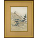 小野竹喬「松丘」日本画+日本画42.5 × 29.0 cm