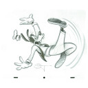 ティム・ロジャーソン「『ミッキー＆フレンズ』より ずっこけグーフィー」鉛筆デッサン26.7 × 31.8 cm