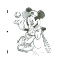 ティム・ロジャーソン「野球選手ミッキー　＃1」鉛筆デッサン30.5 × 25.5 cm