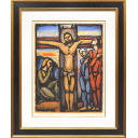 ジョルジュ・ルオー「十字架上のキリスト」エッチング＋アクアチント65.0×49.8cm