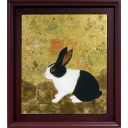 鈴木強「笑うウサギ」日本画