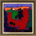 ロジェ・ボナフェ「9月の紫色の木」油彩70.0 × 70.0 cm