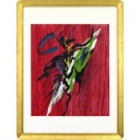 岡本太郎「作品」紙に油彩52.0 × 45.5 cm