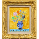 ポール・アイズピリ「花瓶の花束」水彩
