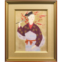 森田曠平「紅梅」日本画