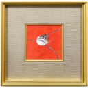 中野嘉之「柄長」日本画+日本画13.5 × 13.5 cm