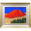 清水信行「紅富岳」日本画+日本画6号