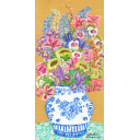 レスリー・セイヤー「Flowers in Meissen」油彩+油彩51.0 × 25.5 cm