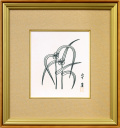 山下清「つゆ草」ペン画26.0 × 23.5 cm