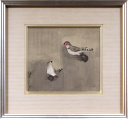 堀文子「キンカチョウ」日本画+日本画23.5 × 25.8 cm