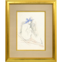 熊谷守一「裸」墨彩画33.4 × 24.2 cm