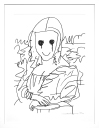 MADSAKI「Coffee Break Drawing of Mona Lisa_P」シルクスクリーン