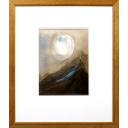 清宮質文「夜の山」水彩+水彩32.0 × 23.5 cm