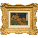 寺内萬治郎「裸婦」油彩11.3 × 15.0 cm