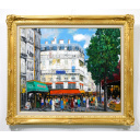 斉藤要「パリの街角」油彩