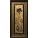 ヤン・シャオミン「金バラ」日本画42.0 × 13.5 cm