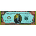 Steve Kaufman「OLD $100 BILL(AMERICAN MONEY)」シルクスクリーン+シルクスクリーン
