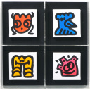 Mr.Doodle「A piece of Doodlings x 4」アクリル15.2×15.2cm