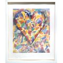ジム・ダイン「White Heart」リトグラフ+リトグラフ+銅版画+銅版画
