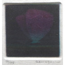 浜口陽三「青紫色の蝶」カラーメゾチント+カラーメゾチント+カラーメゾチント+カラーメゾチント