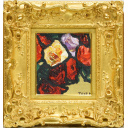 林武「薔薇」油彩+油彩27.0 × 24.0 cm
