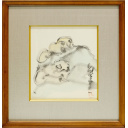 熊谷守一「蝦蟆」墨彩画26.6 × 23.6 cm