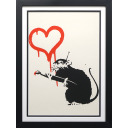 バンクシー「(WCP) Love Rat」スクリーンプリント