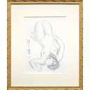熊谷守一「裸婦」オイルパステル38.4 × 27.8 cm