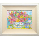 レスリー・セイヤー「Summer View」油彩+油彩30.4 × 40.5 cm