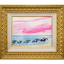 アンドレ・ブラジリエ「ピンクの騎兵隊」水彩
