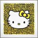 Mr.Doodle「Kitty Yellow 2021」シルクスクリーン