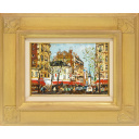 嶋津俊則「パリの街」油彩+油彩+油彩15.8 × 22.7 cm