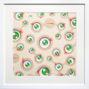 村上隆「Jellyfish eyes Cream（めめめのくらげ　クリーム）」オフセット・リトグラフ+オフセット・リトグラフ