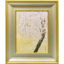 中島千波「宵の枝垂桜」日本画+日本画+日本画6号