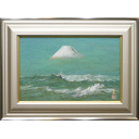 岩澤重夫「涛に立つ富士」日本画+日本画M10号