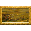 浮田克躬「スコットランドの入江」油彩61.0 × 116.8 cm