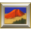 清水信行「紅富岳」日本画+日本画+日本画6号