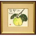 片岡鶴太郎「琵琶湖うすみどり」紙本彩色23.7 × 26.9 cm