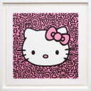 Mr.Doodle「Kitty Pink」シルクスクリーン