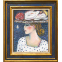ジャン＝ピエール・カシニョール「水玉のドレス」油彩55.0 × 46.5 cm