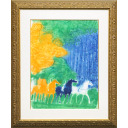 アンドレ・ブラジリエ「王家の森」水彩63.5 × 48.0 cm