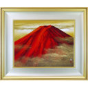清水規「赤富士」日本画+日本画F10号